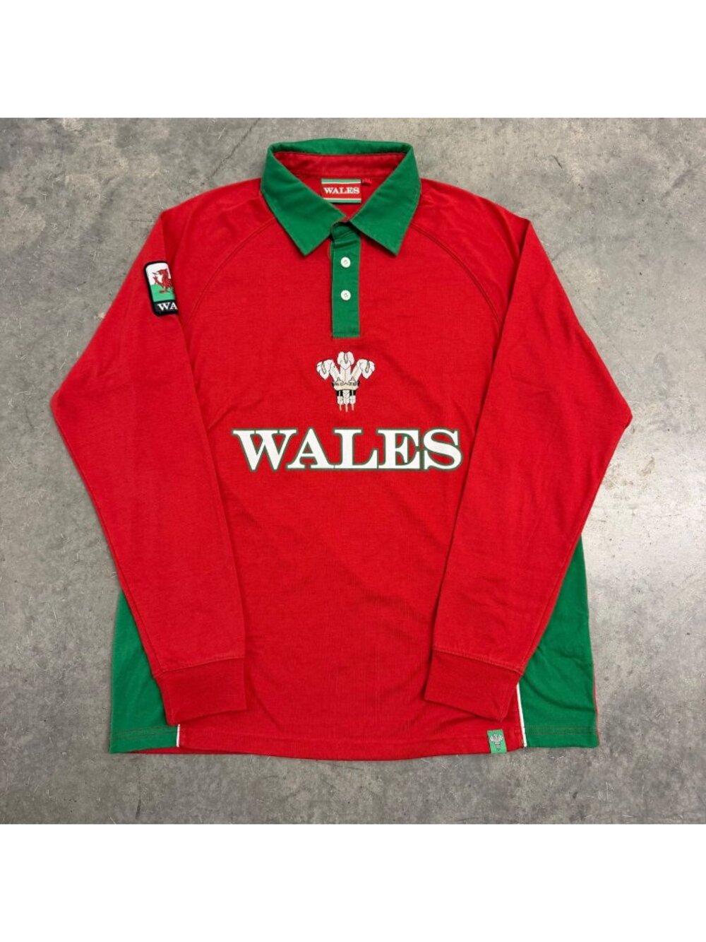 2000's Wales Rugby Long Sleeve Polo
